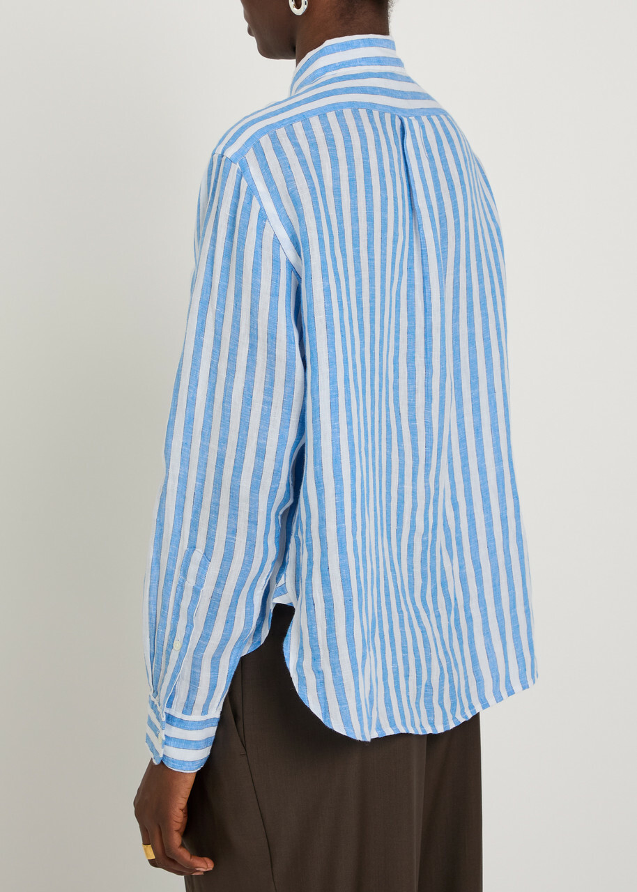 Polo Ralph Lauren Striped Linen Shirt Blue