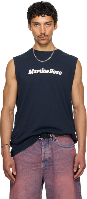 Photo: Martine Rose SSENSE Exclusive Navy Double T-shirt