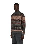 Wave Line Wool Knit Sweater