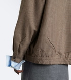 Prada Houndstooth virgin wool blouson jacket