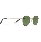 Garrett Leight California Optical - Robson Round-Frame Gold-Tone Stainless Steel Sunglasses - Gold