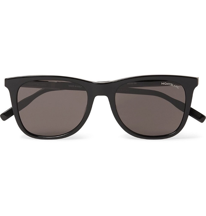 Photo: Montblanc - Square-Frame Acetate Sunglasses - Black