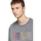 McQ Alexander McQueen Grey Embroidered Swallow Sweatshirt