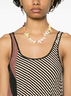 LOEWE PAULA'S IBIZA - Striped Pleated Short Dress