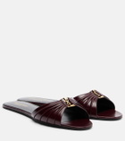 Saint Laurent Babylone leather slides