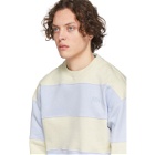 JW Anderson Blue and Off-White Striped Sweatshirt