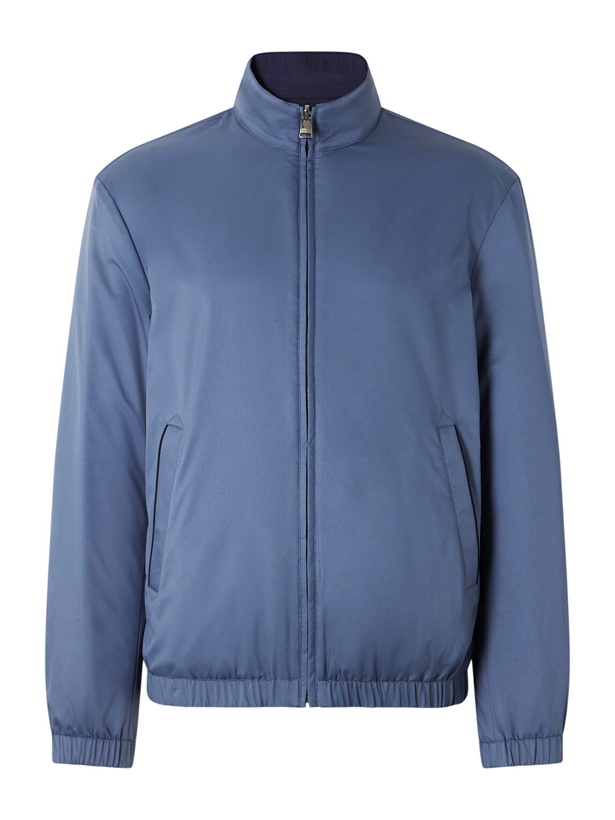Photo: Canali - Water-Repellent Wind-Proof Shell Jacket - Blue