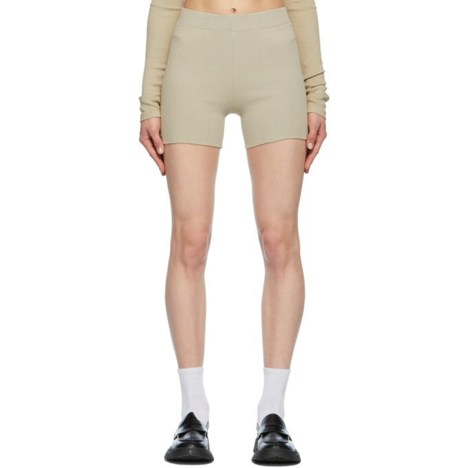 Photo: COTTON CITIZEN Beige Ibiza Biker Shorts