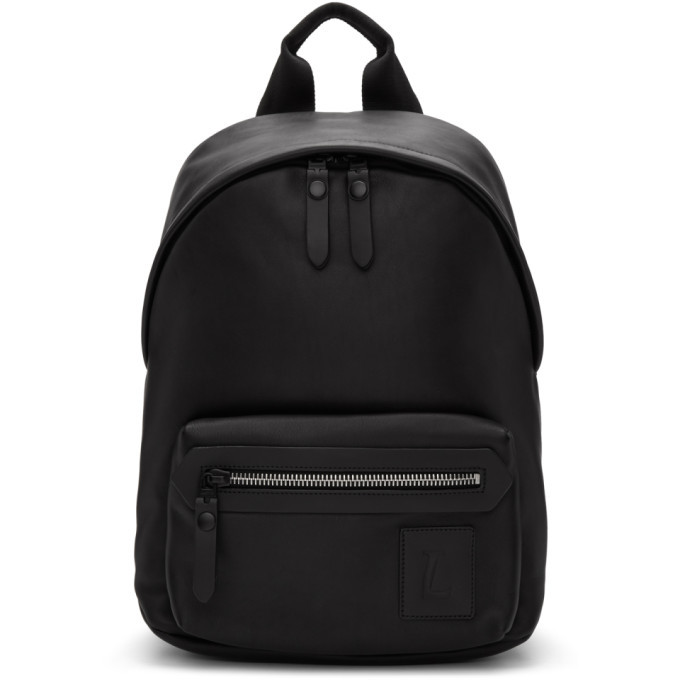 Lanvin Black Logo Patch Backpack Lanvin