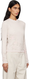 MM6 Maison Margiela Pink Amended Optical Ribs Sweater