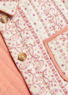 Free People Alexie Printed Cotton Jacket Cream