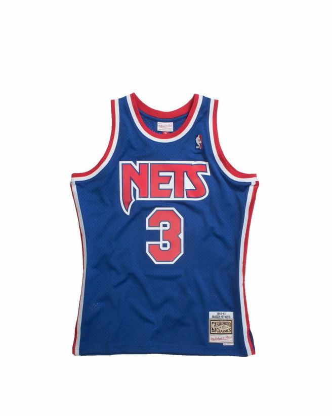 Photo: Mitchell & Ness NBA Swingman Jersey New Jersey Nets Road 1992-93 Drazen Petrovic #3 Blue Men