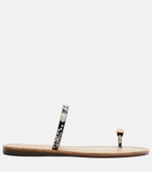Amanu Kibera snake-effect leather sandals