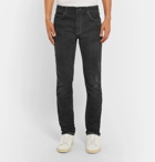 Saint Laurent - Skinny-Fit 16cm Hem Washed-Denim Jeans - Men - Black