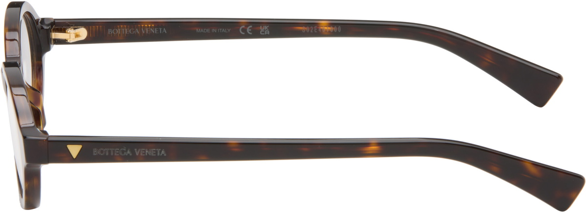 Bottega Veneta Brown Classic Oval Glasses