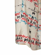 MARNI All Over Logo Print Cotton Poplin Shirt