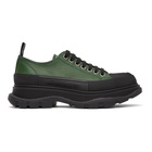 Alexander McQueen Green Leather Tread Slick Sneakers