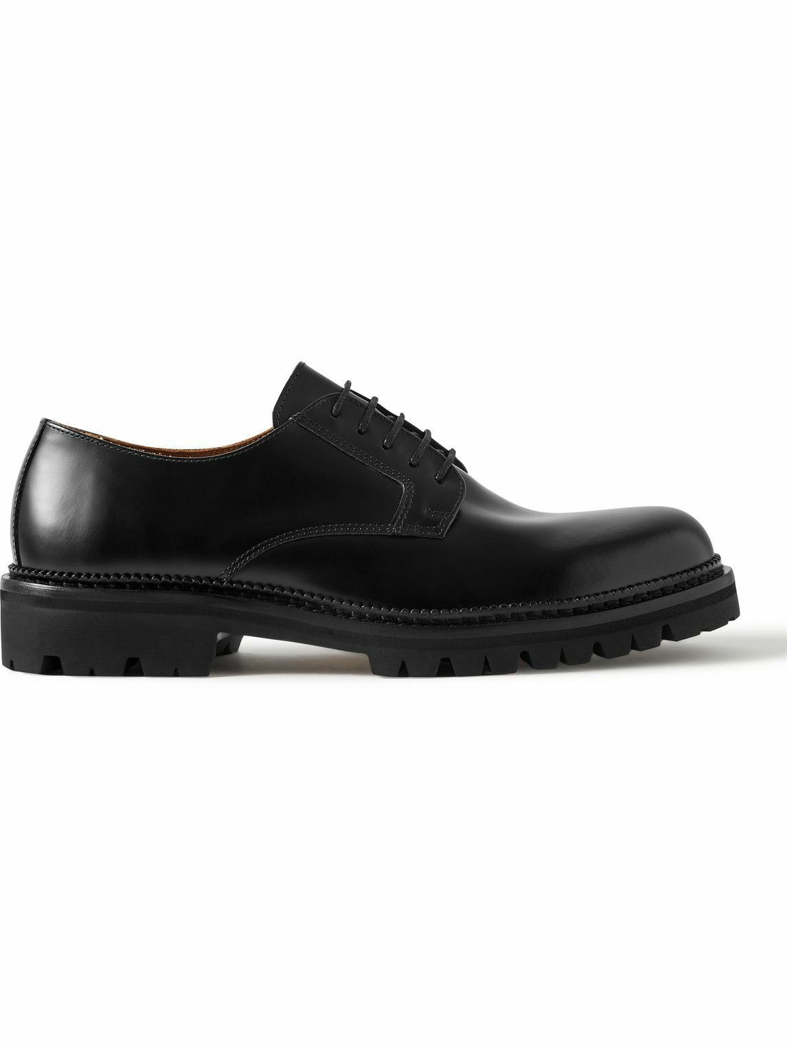Mr P. - Jacques Leather Derby Shoes - Black Mr P.