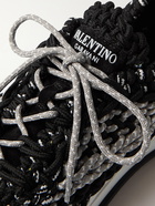 VALENTINO - Valentino Garavani Macramé Knitted Sneakers - Black - EU 44