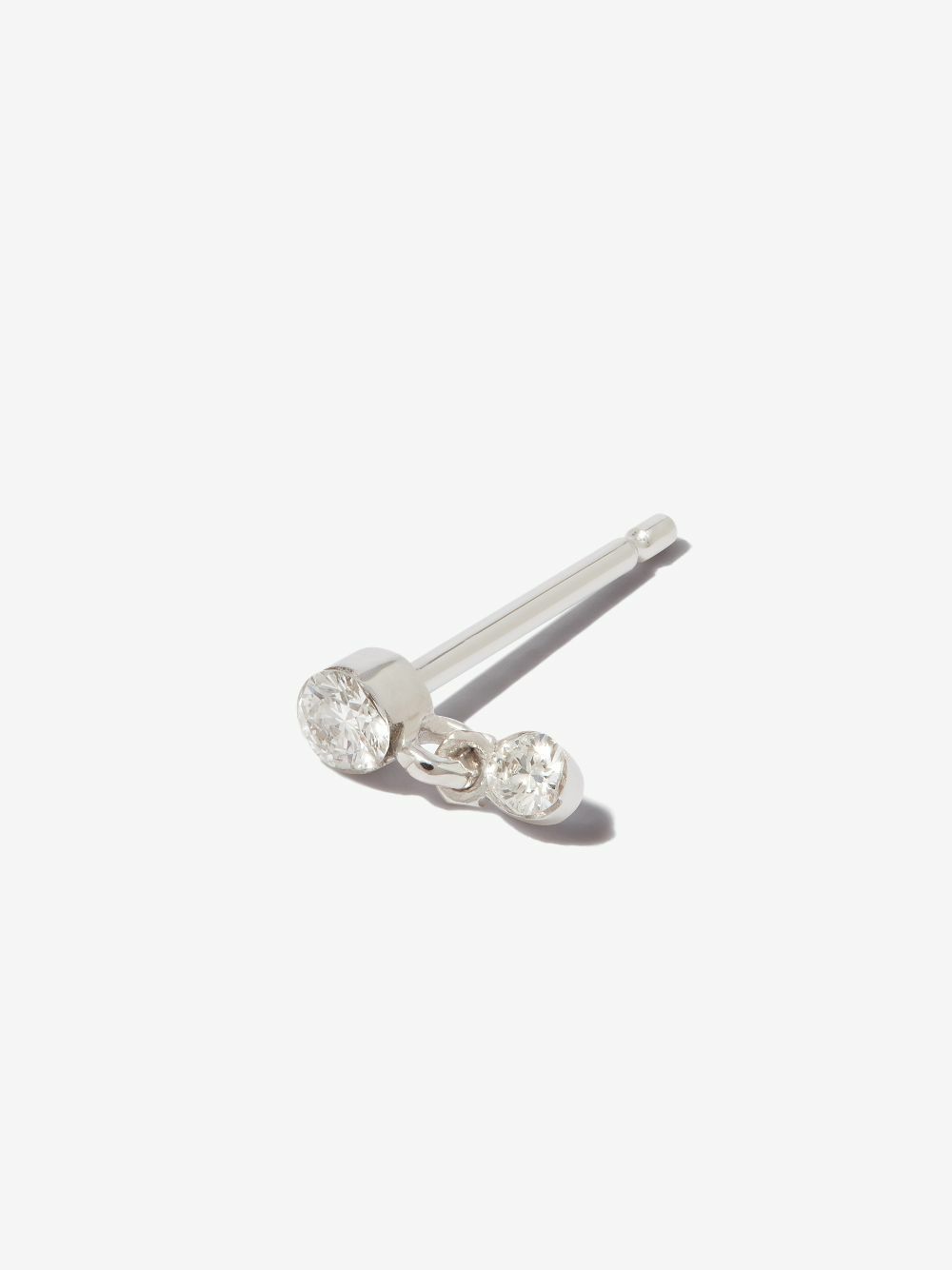 MARIA TASH 18K White Gold Invisible Set Dangle Diamond Earring