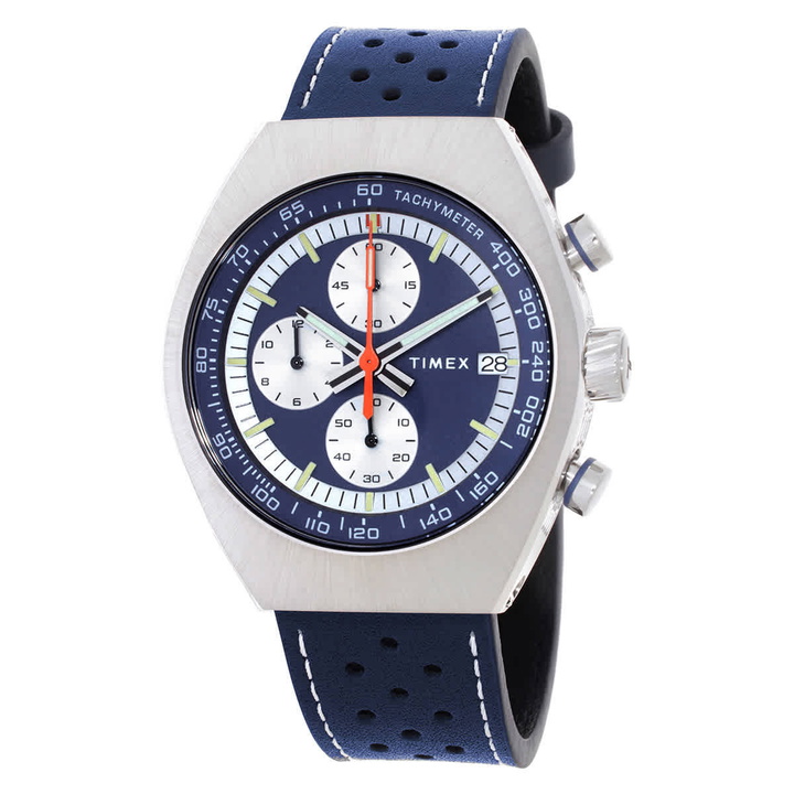Photo: Timex Legacy Chronograph Quartz Blue Dial Mens Watch TW2W93500
