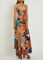 Etro Printed Mesh-jersey Maxi Dress Multicoloured