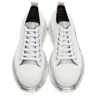 Alexander McQueen White and Silver Tread Slick Low Sneakers