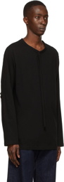 Yohji Yamamoto Black Cotton Long Sleeve T-Shirt