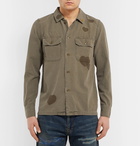 Remi Relief - Embellished Printed Cotton Shirt - Green