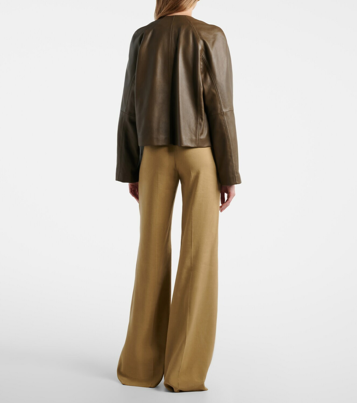 Max Mara Linen and silk twill wide-leg pants
