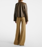 Max Mara Linen and silk twill wide-leg pants