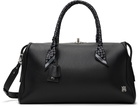 AMIRI Black Pebbled Leather Weekender Duffle Bag