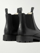 CELINE - Margaret Shearling-Lined Leather Chelsea Boots - Black