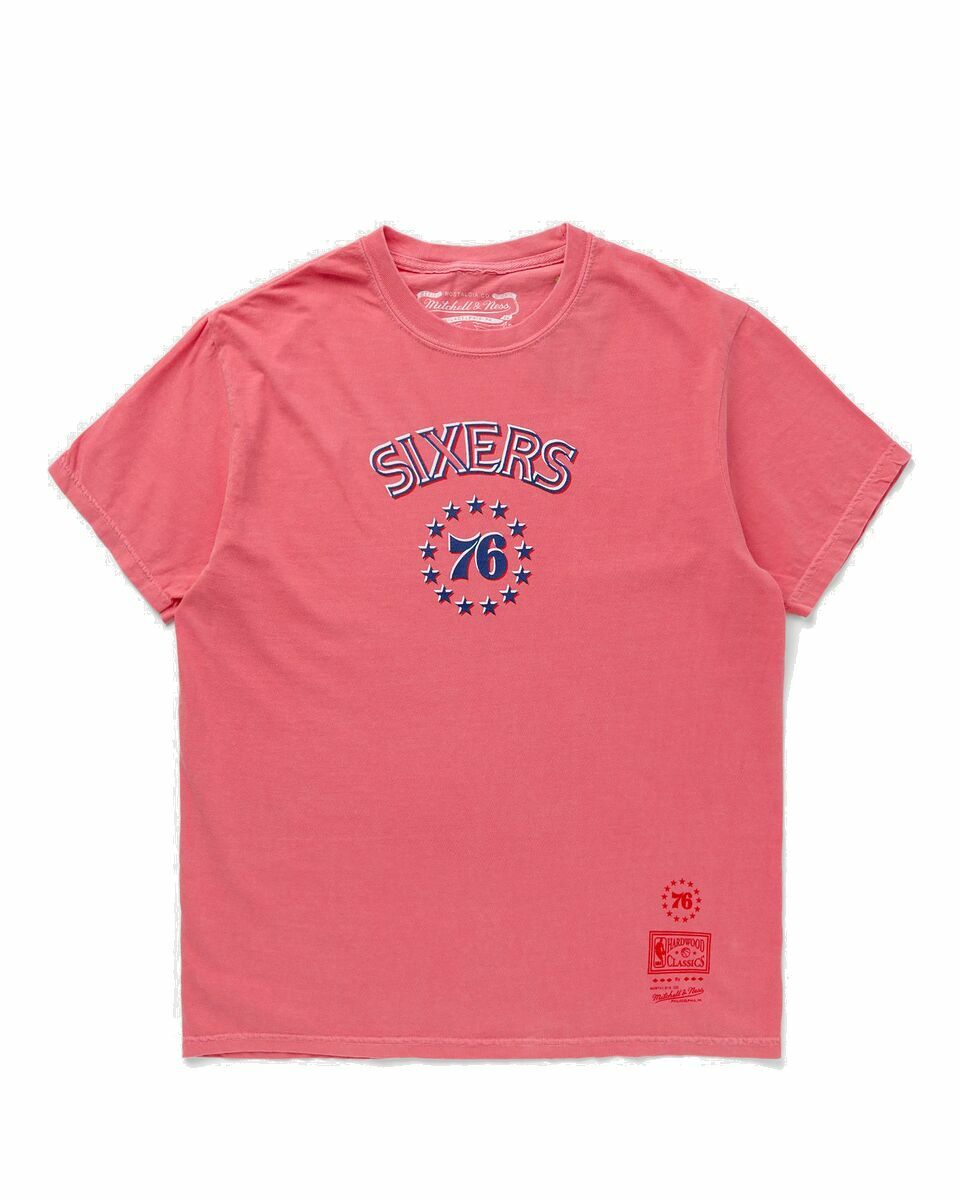 Photo: Mitchell & Ness Nba S/S Tee Philadelphia 76 Ers Golden Hour Glaze Red - Mens - Shortsleeves/Team Tees