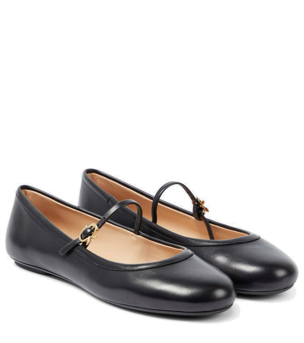 Gianvito Rossi Carla leather Mary Jane ballet flats Gianvito Rossi