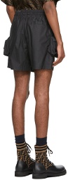 Fendi Black Cotton Bermuda Shorts