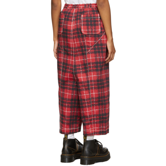 Tricot Comme des Garcons Red Tartan Trousers