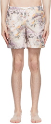 Bather Taupe Polyester Swim Shorts