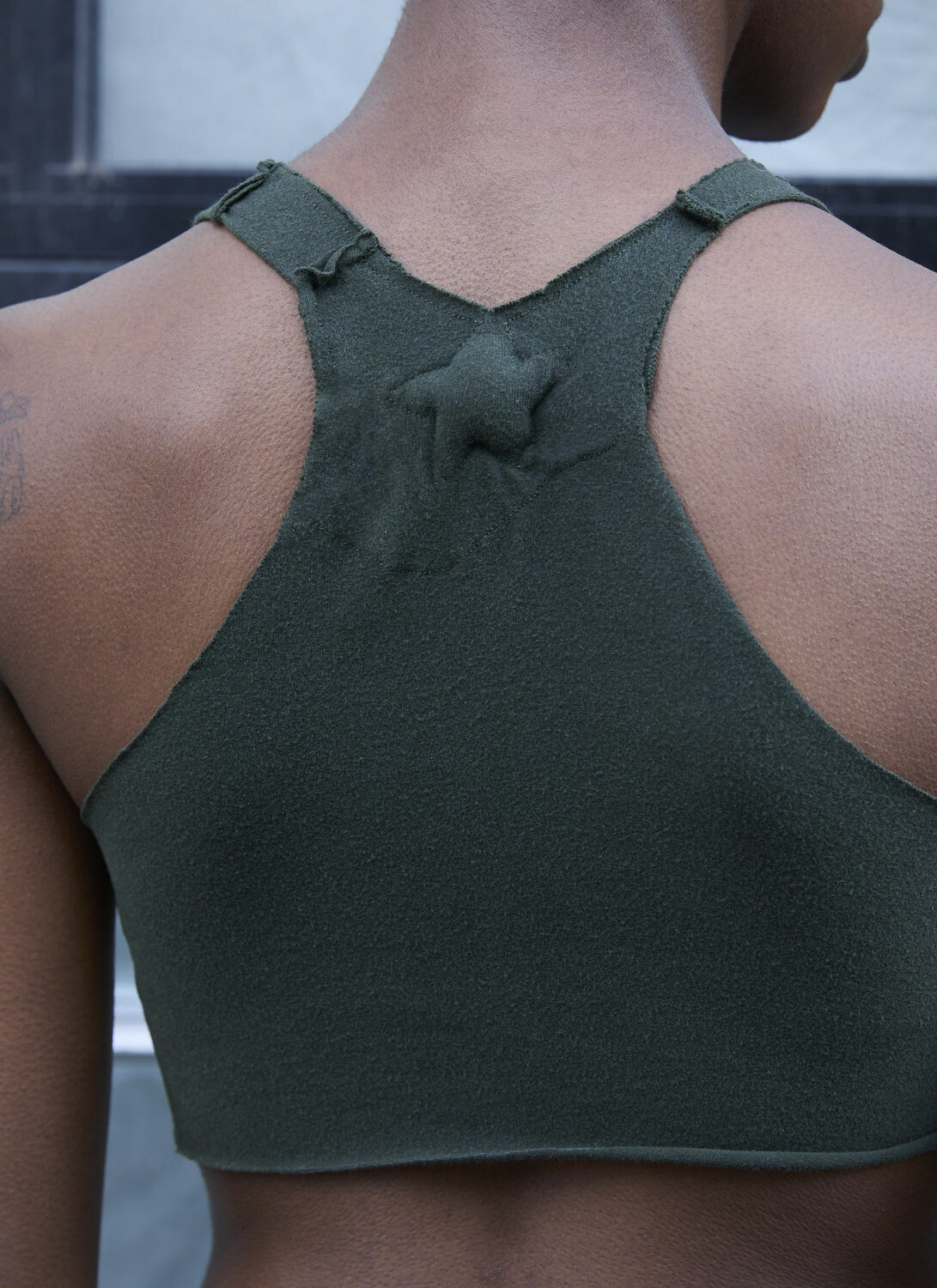 GREG ROSS Raw Cut Bra Top