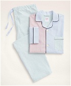 Brooks Brothers Men's Oxford Cotton Pajamas in Fun Stripe