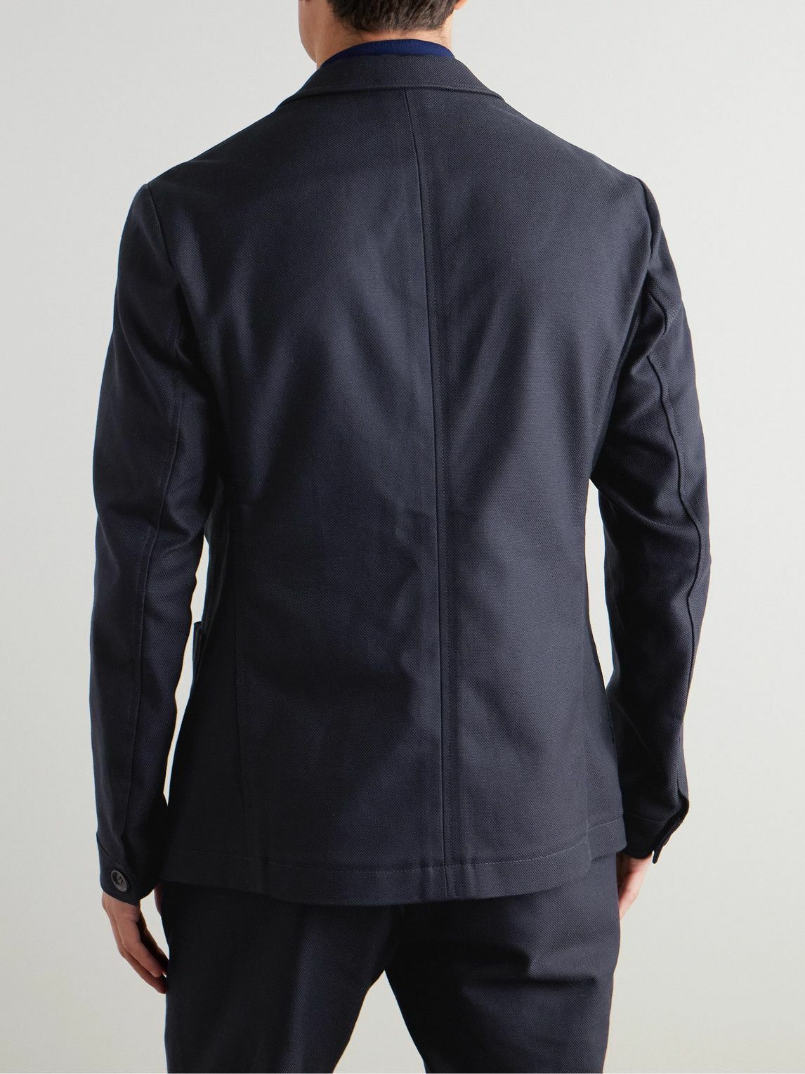 Oliver Spencer - Solms Textured-Cotton Blazer - Blue