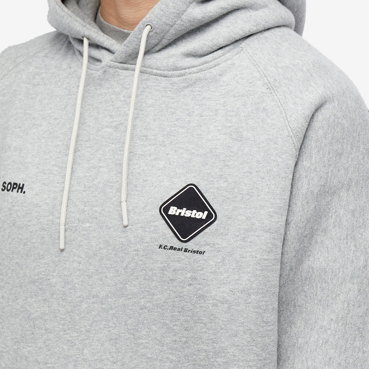 F.C. Real Bristol Men's Big Logo Team Hoodie in Grey