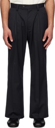 RICE NINE TEN Navy Loose Fit Trousers