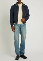 Cherry Los Angeles Charro Embroidered-collar Corduroy Jacket Navy