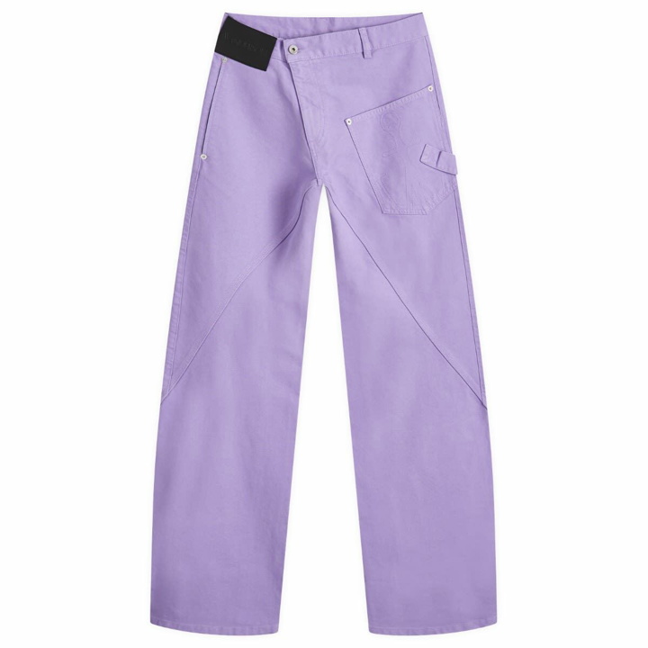 Photo: JW Anderson Women's Twisted Workwear Trousers in Purple