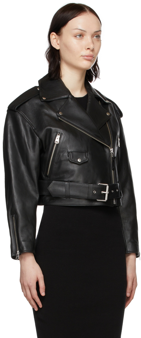 Mackage Black Leather Xenia Jacket Mackage