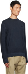 BOSS Navy Bonded Sweater