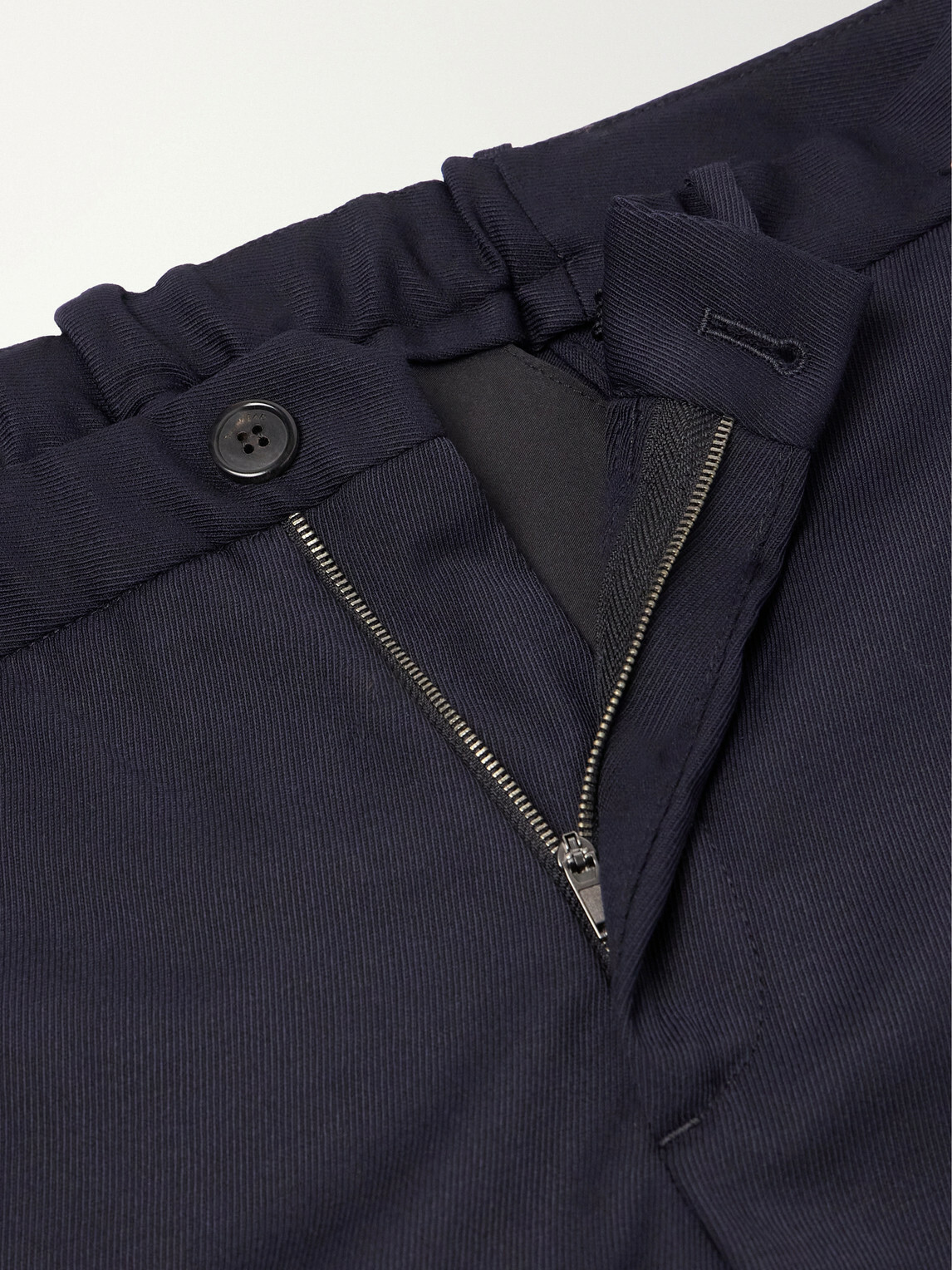 Slowear - Incotex Teknosartorial Tapered Drawstring Mélange Twill Trousers - Blue