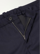 Slowear - Incotex Teknosartorial Tapered Drawstring Mélange Twill Trousers - Blue