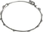 Alexander McQueen Silver Skull Safety Pin Bracelet